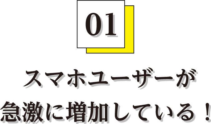 理由1：スマホユーザーが急激に増加している！
